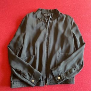 Theory Baharah Silk Bomber Jacket in Women's Size M